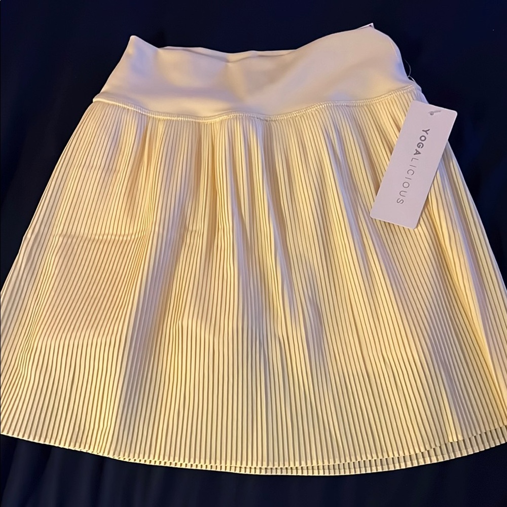 Yogalicious Yellow Pleated Women's Skort